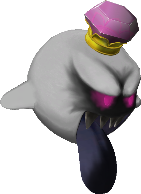 King Boo Angry Expression PNG