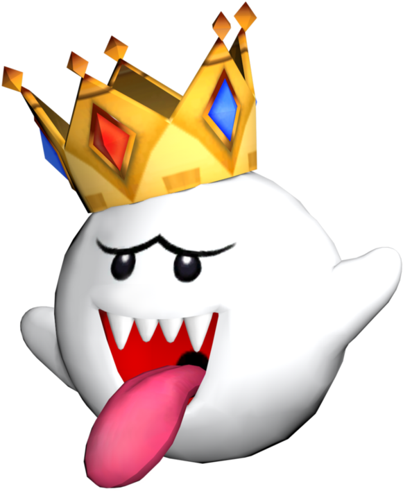 King Boo Crowned Ghost PNG