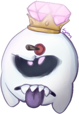 King Boo Crowned Ghost Artwork PNG