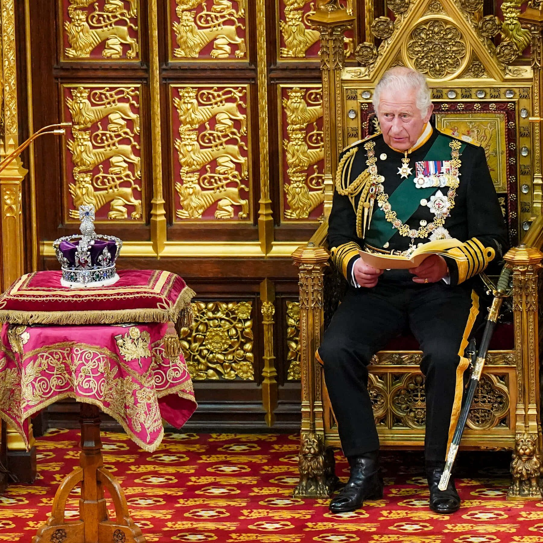 King Charles III Officially Opening Parliament Wallpaper