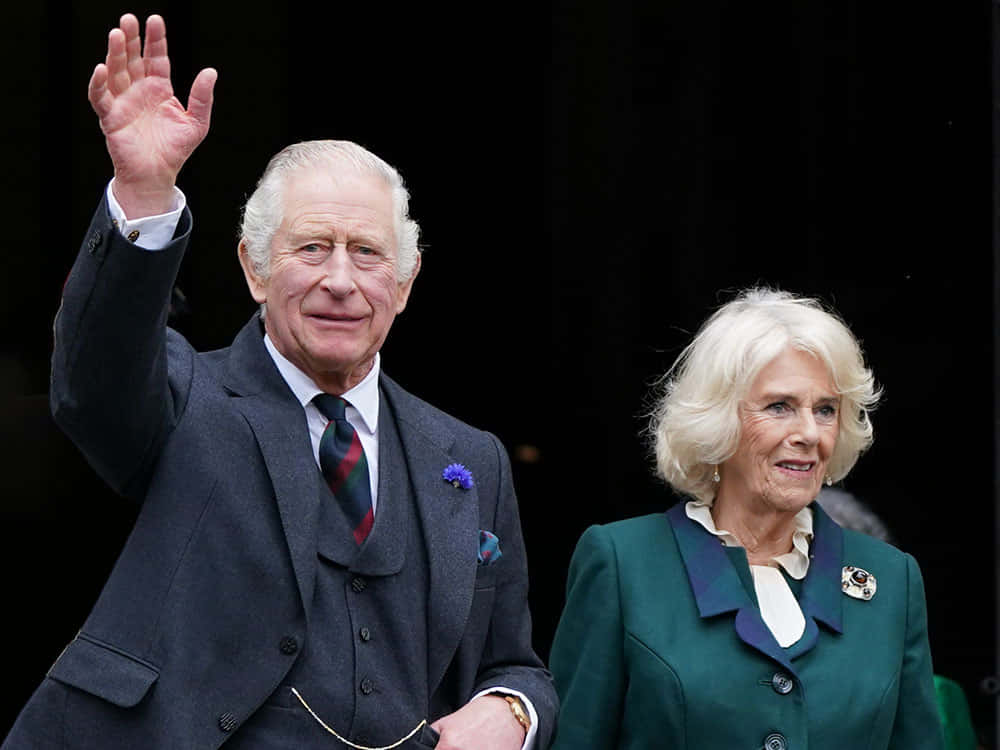 King Charles III With Camilla Wallpaper