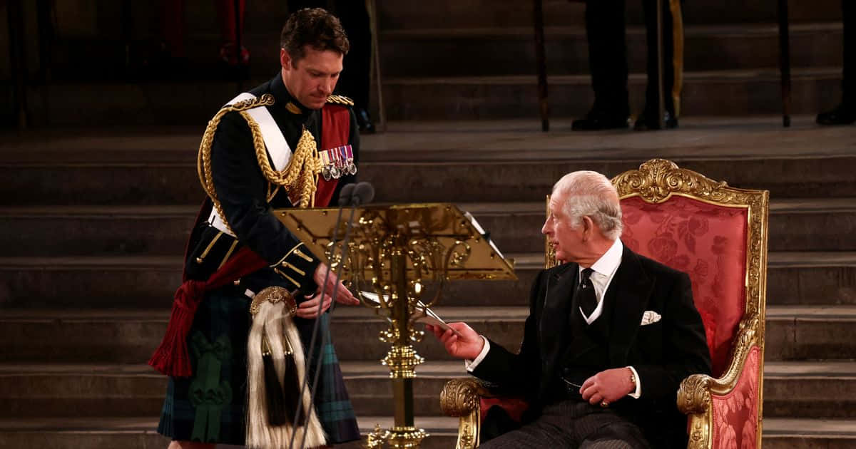 King Charles III With Scottish Page Wallpaper