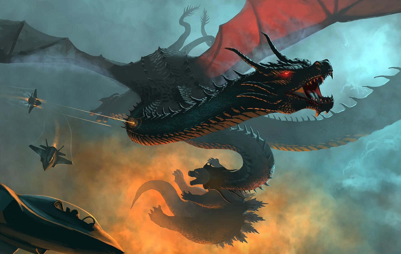 The Mighty King Ghidorah - Godzilla's Nemesis Wallpaper
