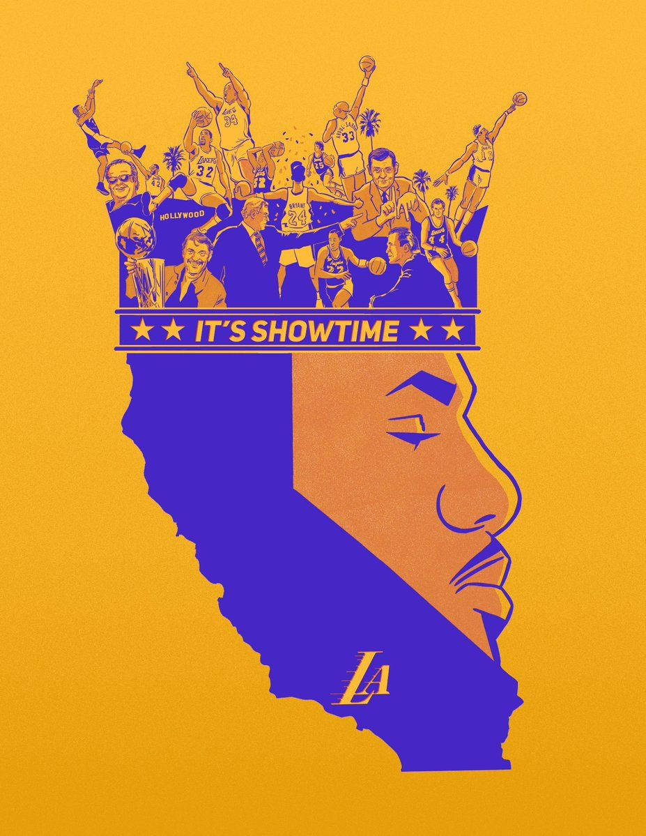 Kong James leder Los Angeles Lakers med et akvarel maling tema Wallpaper