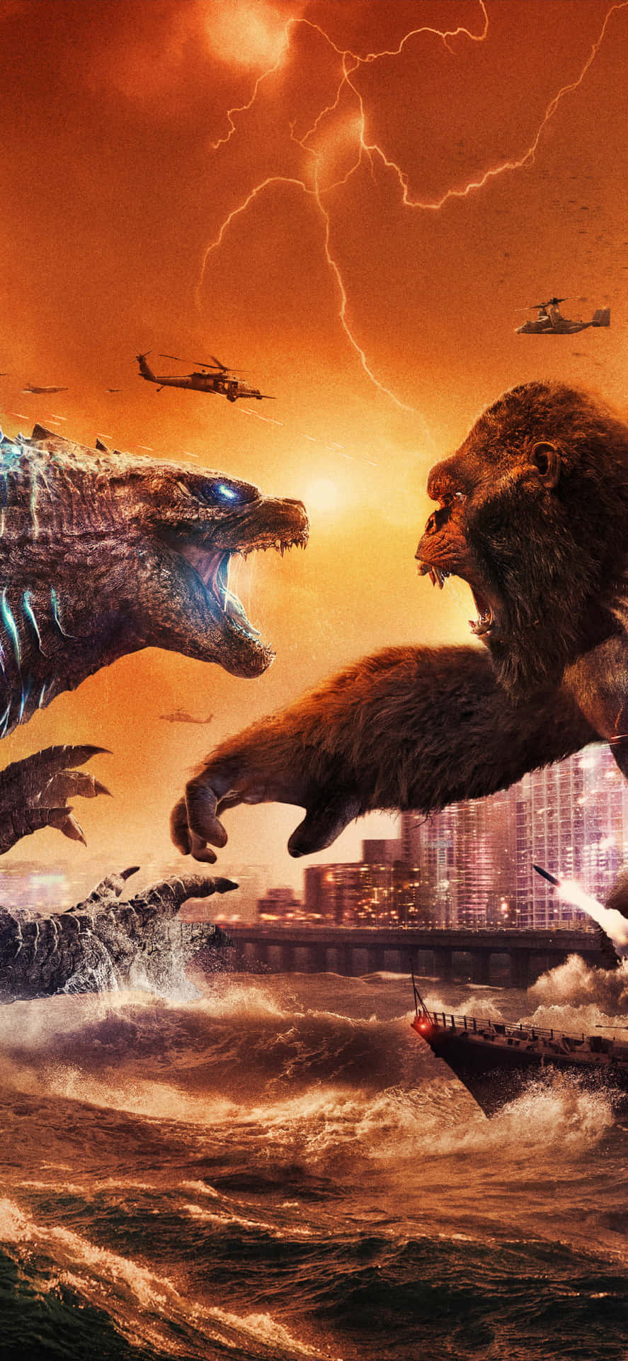 Godzilla vs Kong Wallpaper | Monsterverse by Thekingblader995 on DeviantArt