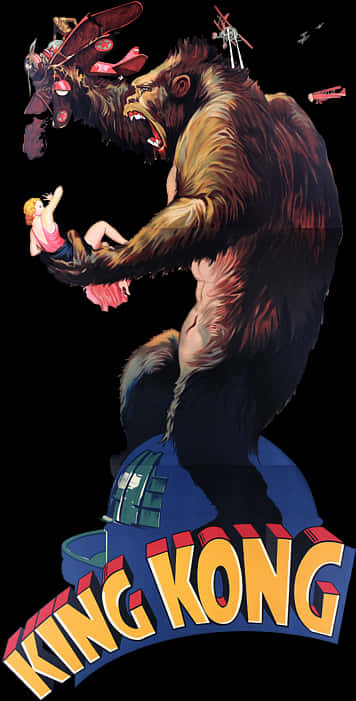King Kong Classic Movie Artwork PNG