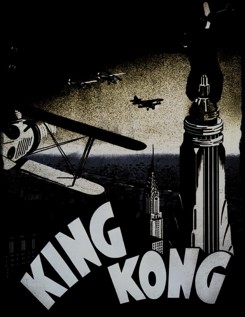 King Kong Classic Movie Poster PNG