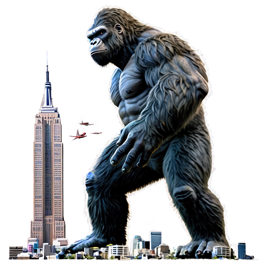 King Kong Empire State Battle Png Gqw PNG