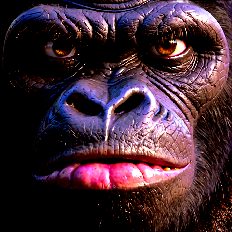 King Kong Face Closeup Png Lwi25 PNG