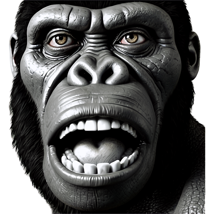 King Kong Face Closeup Png Rfy PNG