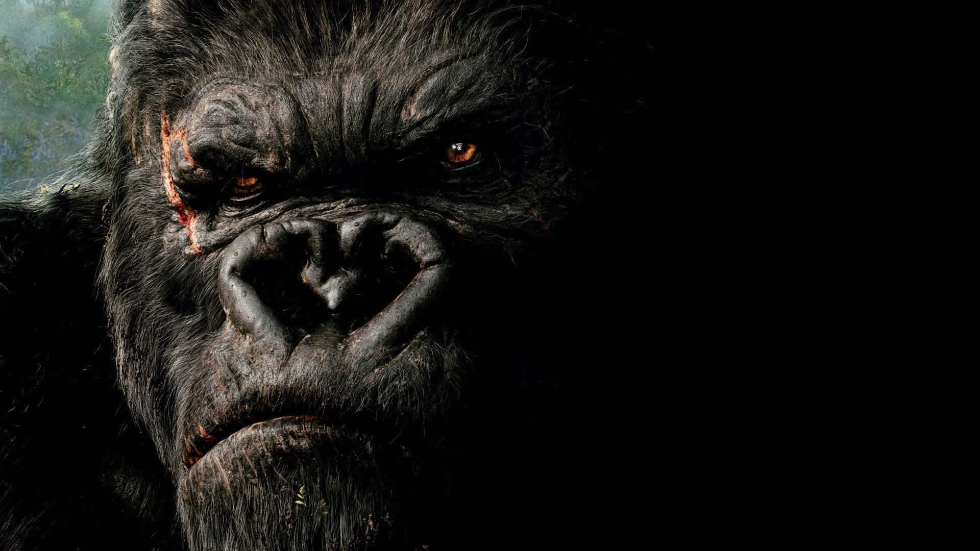 An iconic image of King Kong, the fictional giant ape character