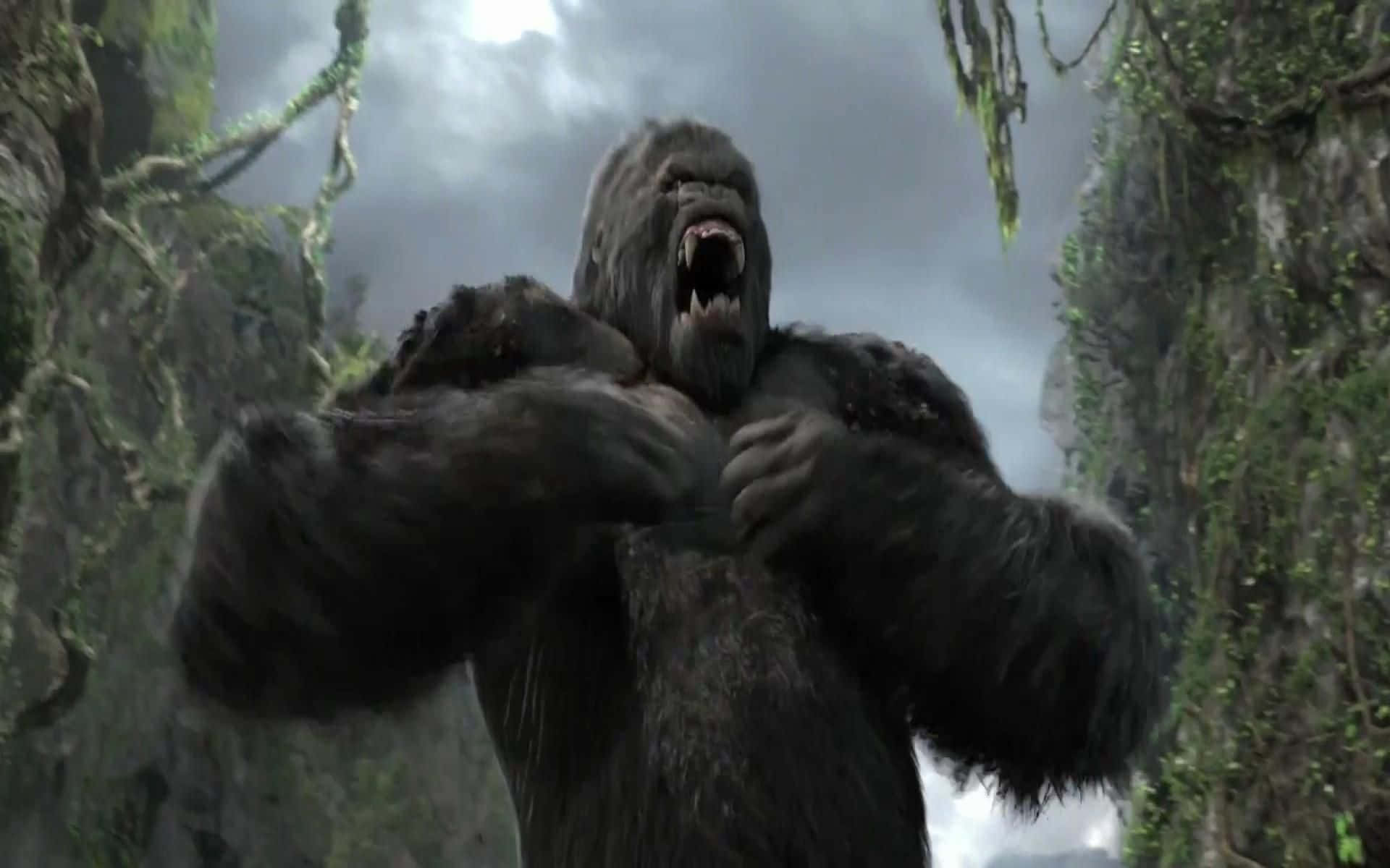 King Kong faces off against a swarm of invading planes