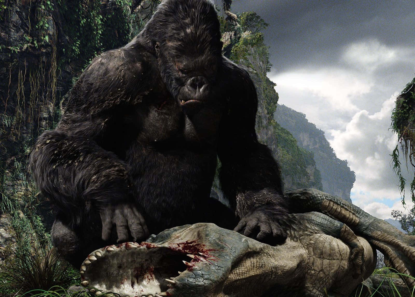 The mighty King Kong fighting for survival