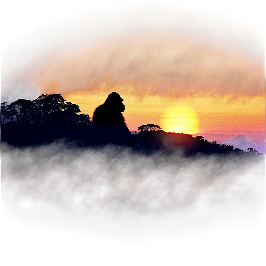 King Kong Sunset Background Png Plk7 PNG