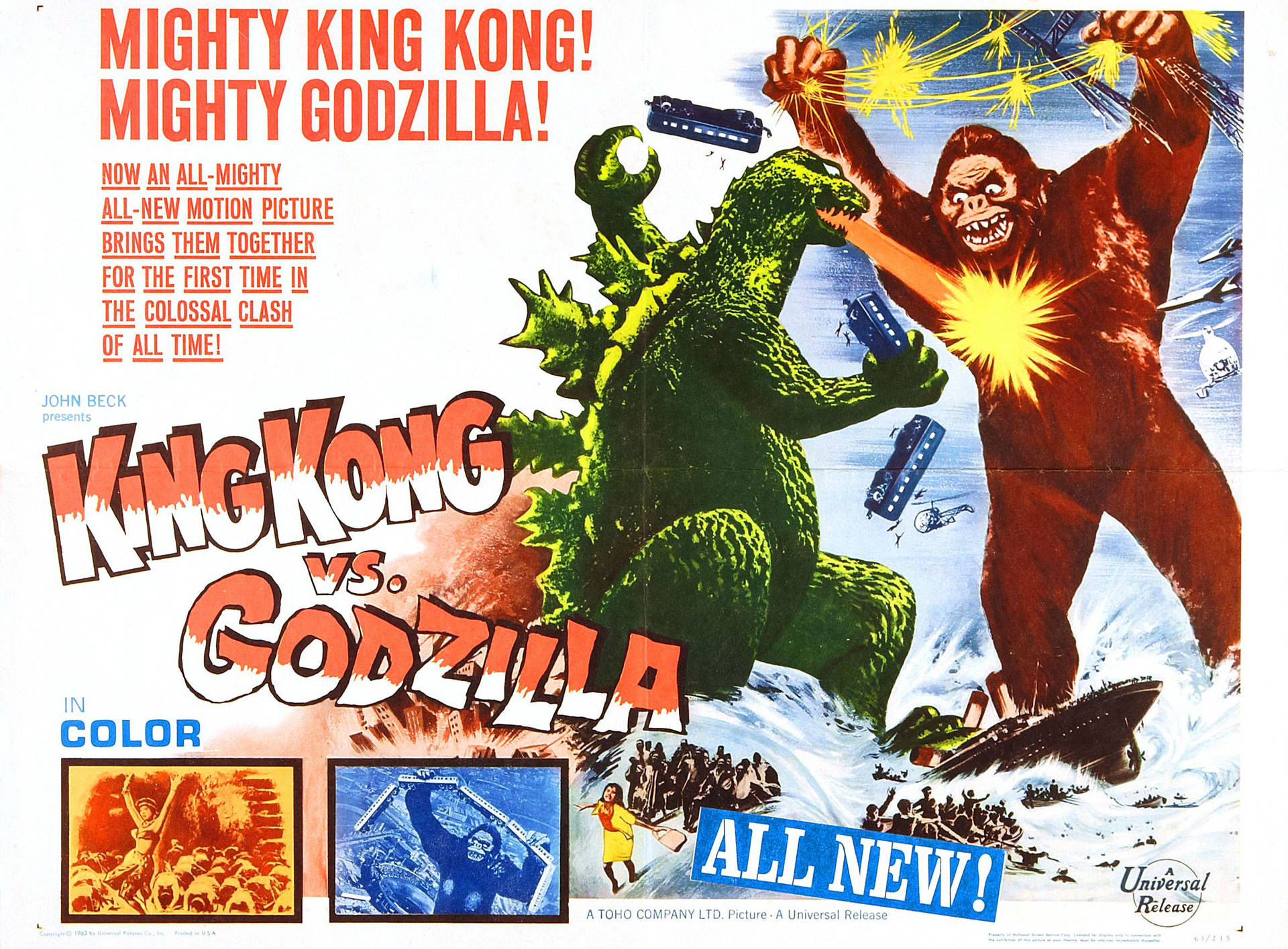 Kingkong Gegen Godzilla In 4k. Wallpaper
