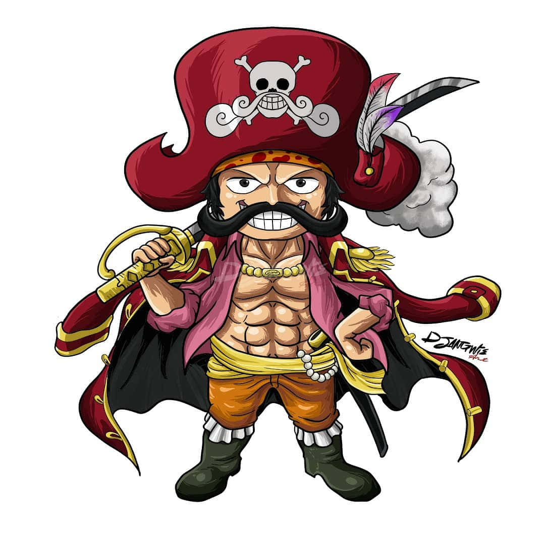 King of the Pirates in action amid stormy seas Wallpaper