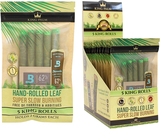 King Palm Hand Rolled Leaf Rolls Packaging PNG