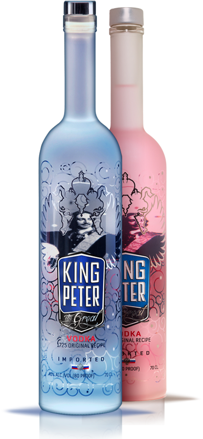 King Peter Vodka Bottles PNG