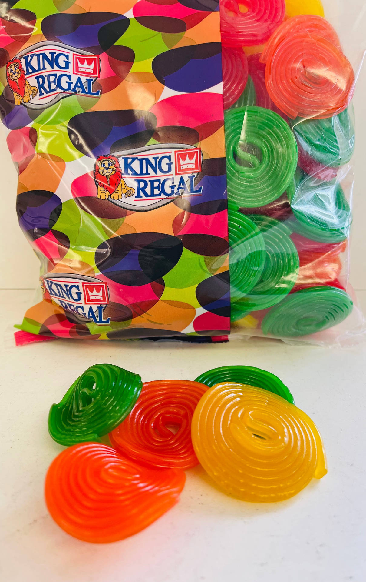 Assorted King Regal Gummy Candies. Wallpaper