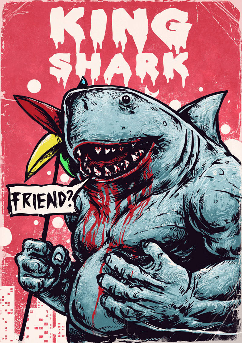 King Shark Friend Plakat Wallpaper