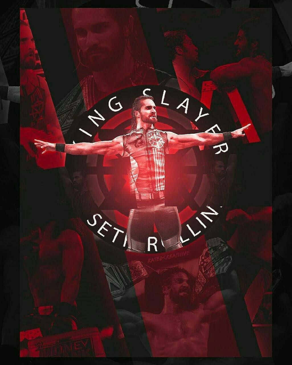 King Slayer Seth Rollins Fanart Wallpaper