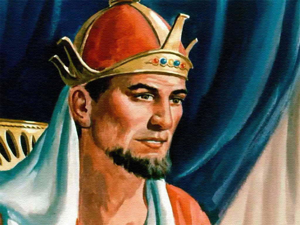 A Painting Of A Man Wearing A Crown