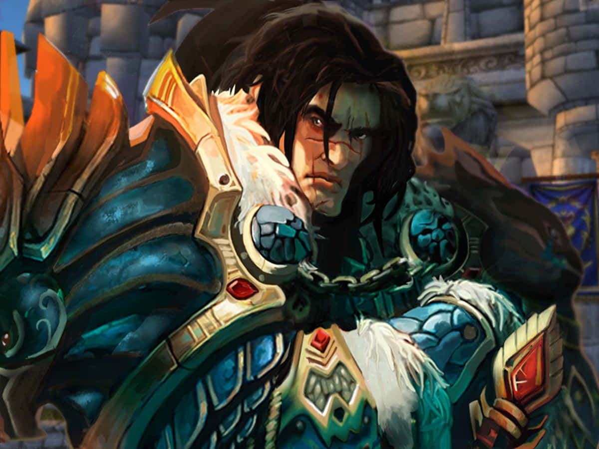 Koning Varian Wrynn Warcraft Kunst Achtergrond