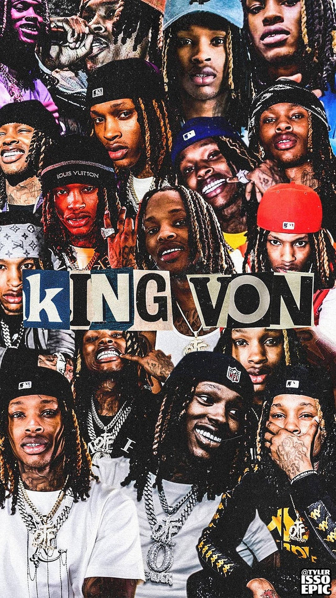 King Von Aesthetic Cutouts Background