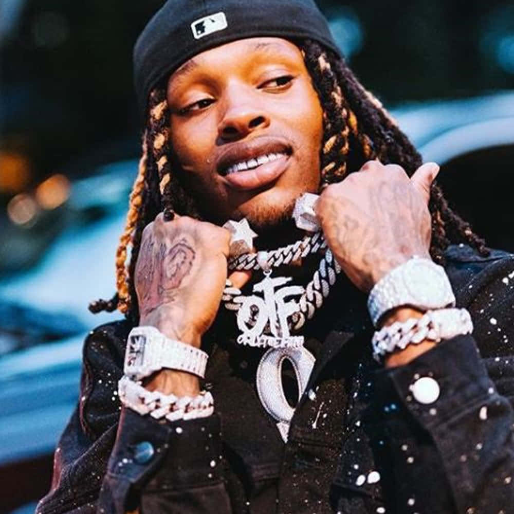 King Von Iced Out Jewelry Wallpaper
