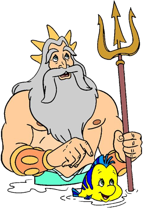King_ Triton_and_ Flounder_ Animated PNG