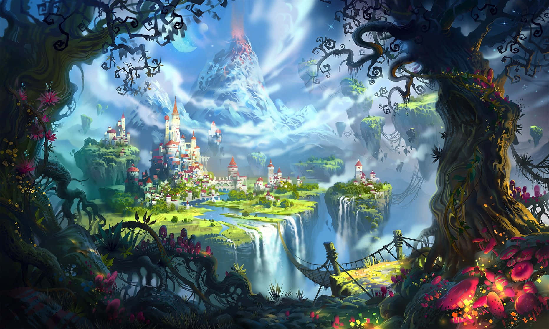 Majestic Kingdom Landscape Wallpaper