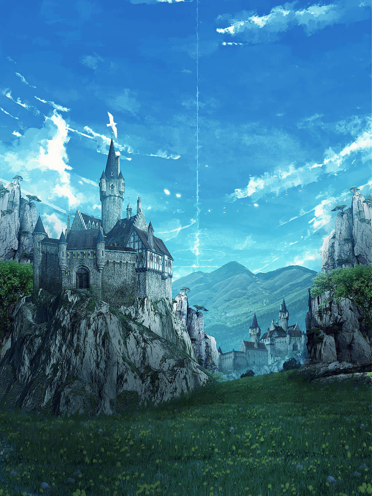 anime kingdom castle sketch
