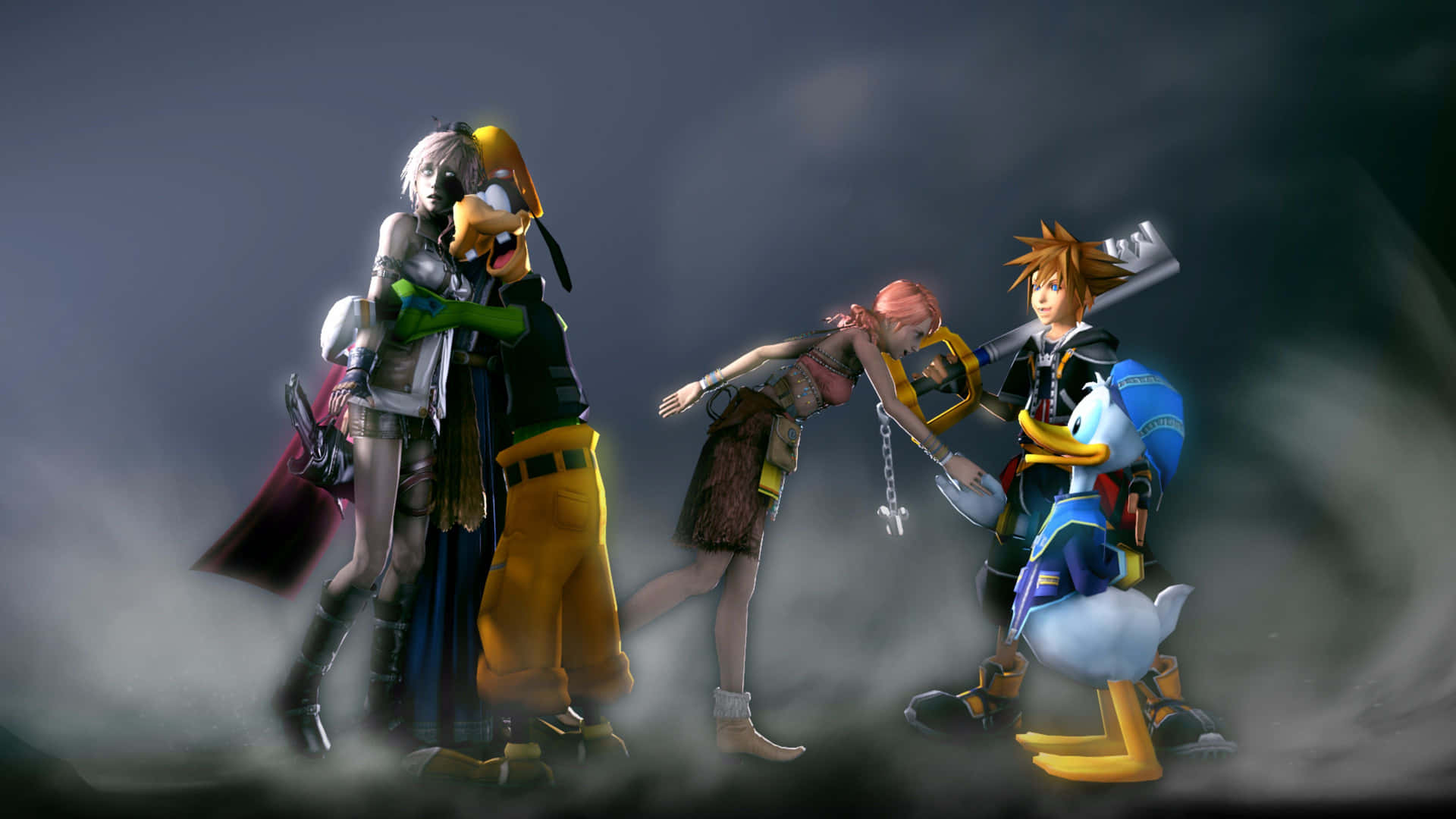 Caption: Heroic Triumph in Kingdom Hearts Universe