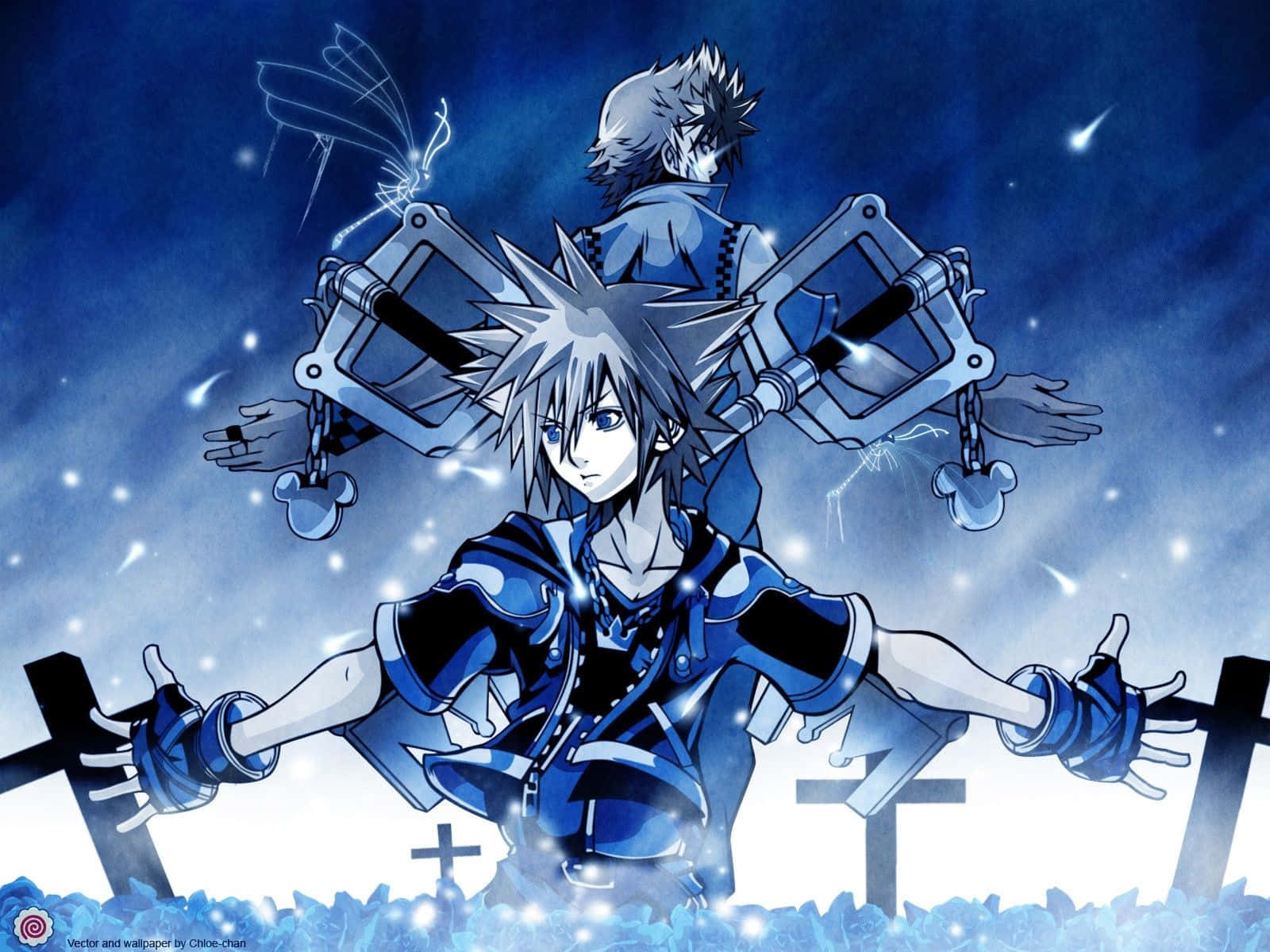 Aqua,huvudpersonen I Kingdom Hearts Wallpaper