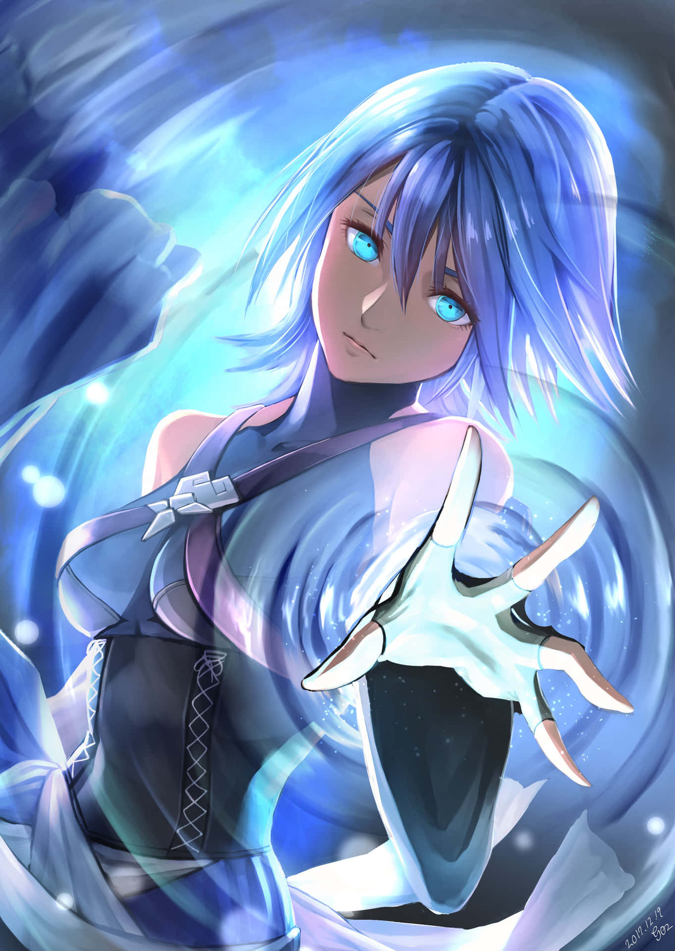 Aqua, a beloved protagonist from the Kingdom Hearts franchise. Wallpaper