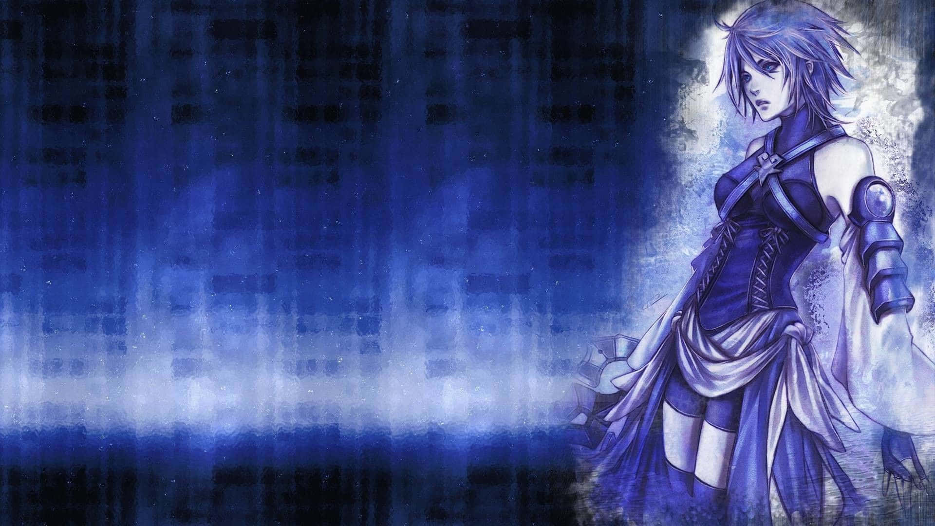 "The brave and resourceful Aqua, from the beloved Kingdom Hearts franchise" Wallpaper