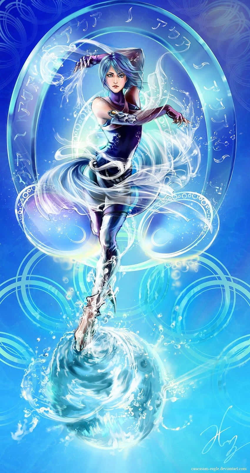 Aqua,den Modiga Hjältinnan Från Kingdom Hearts. Wallpaper
