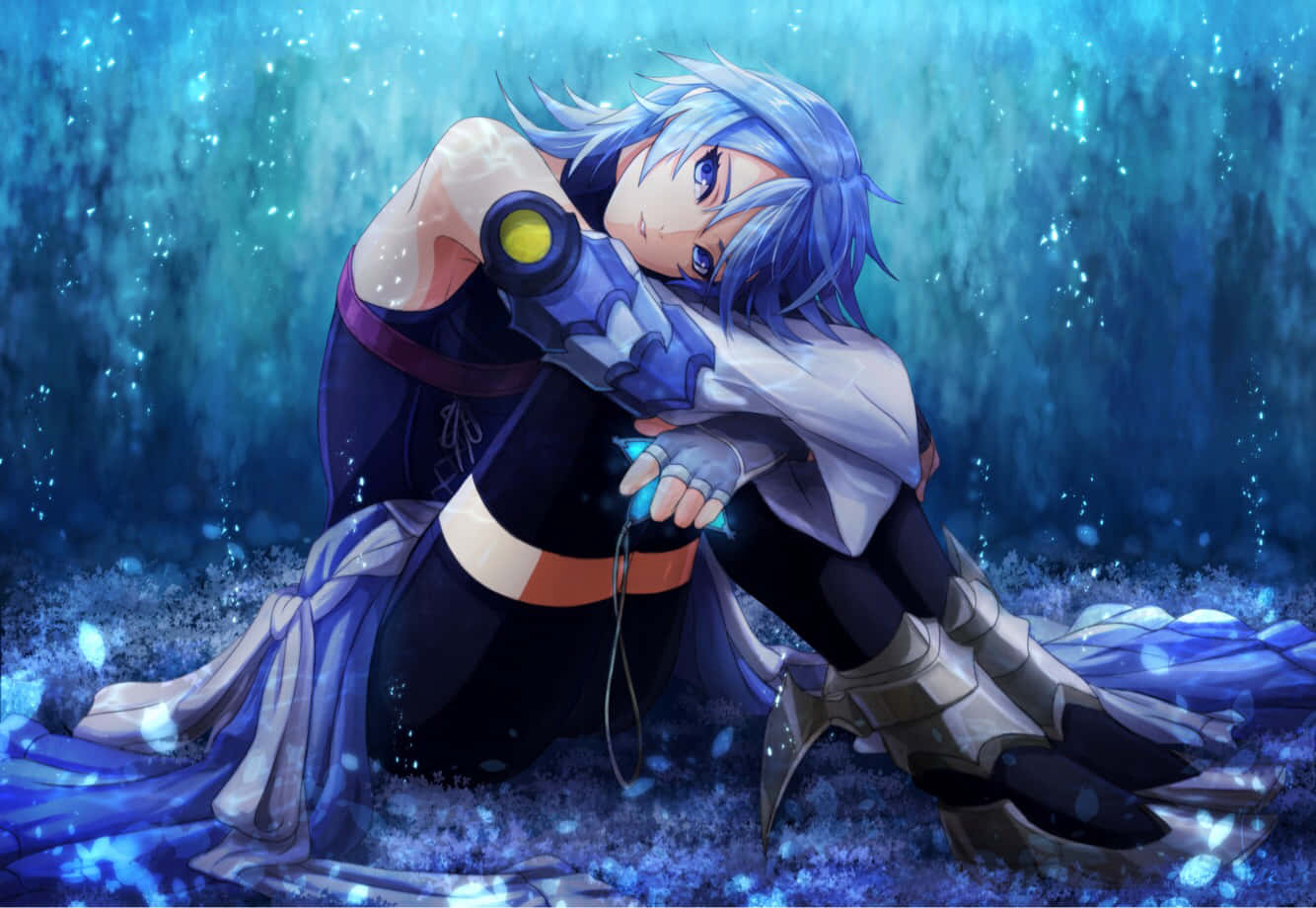 Aqua Från Kingdom Hearts - Ljusets Beskyddare. Wallpaper