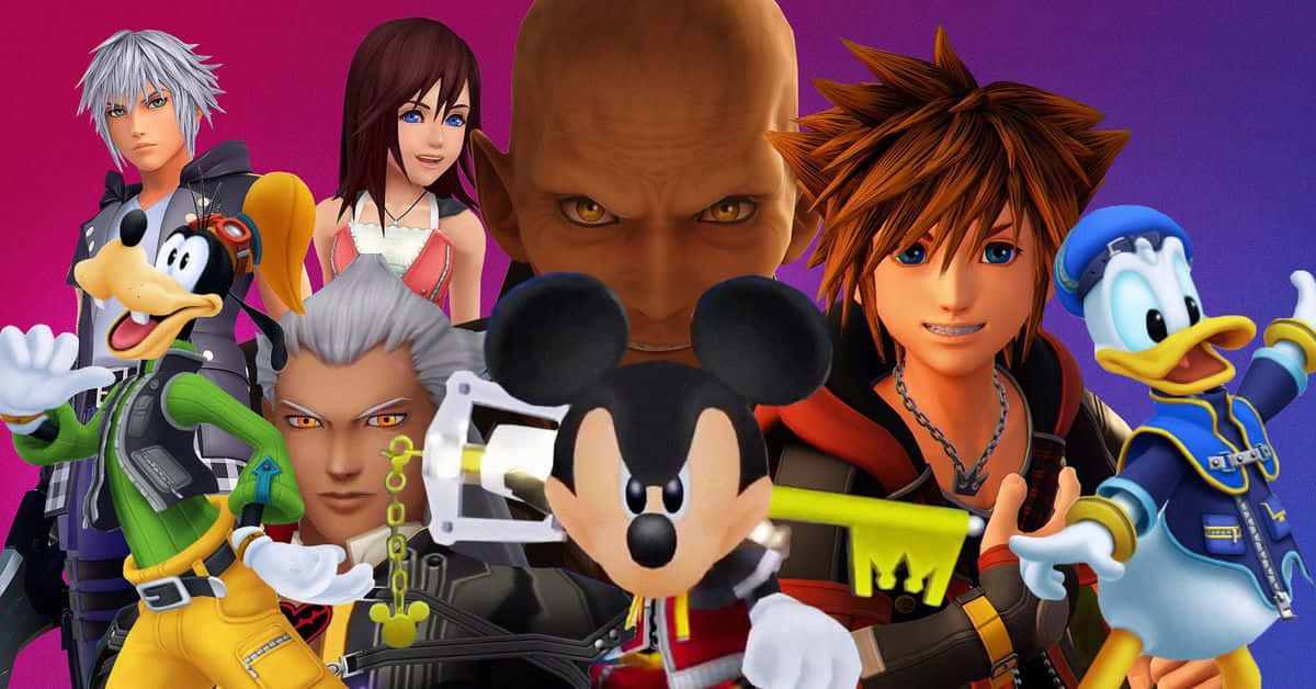 Corazonesunidos - Personajes De Kingdom Hearts Se Reúnen Fondo de pantalla