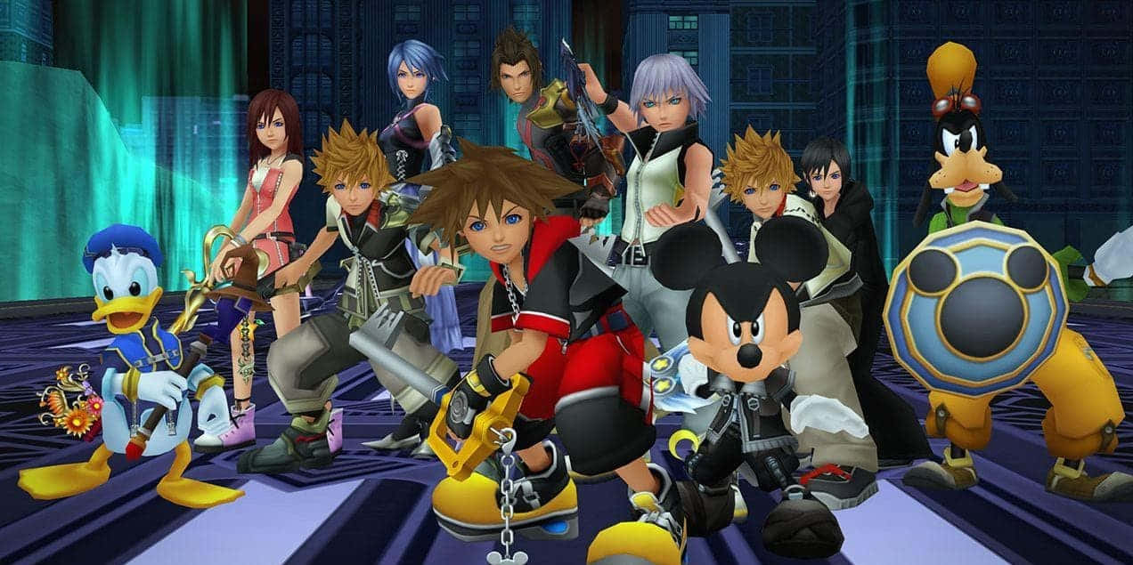 Lineupépico De Personajes De Kingdom Hearts Fondo de pantalla