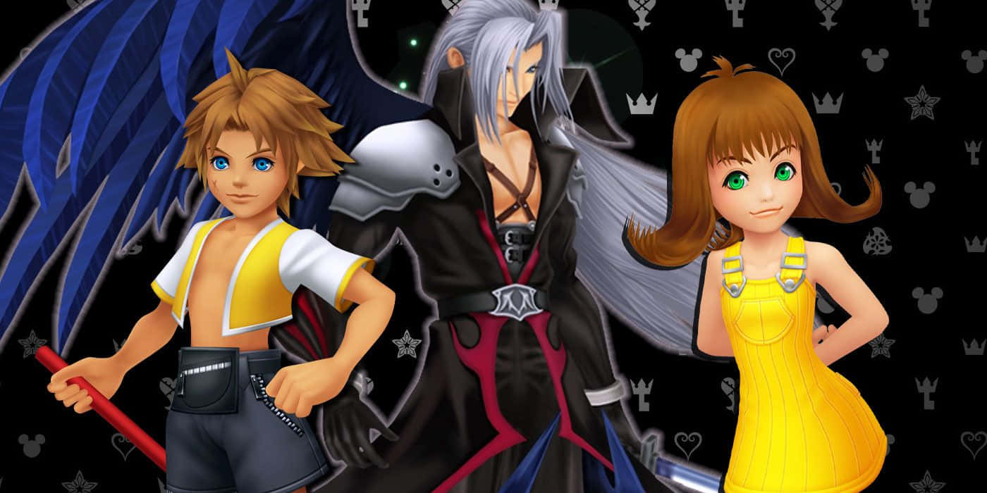 Personajesde Kingdom Hearts Unidos Para Una Aventura Épica Fondo de pantalla