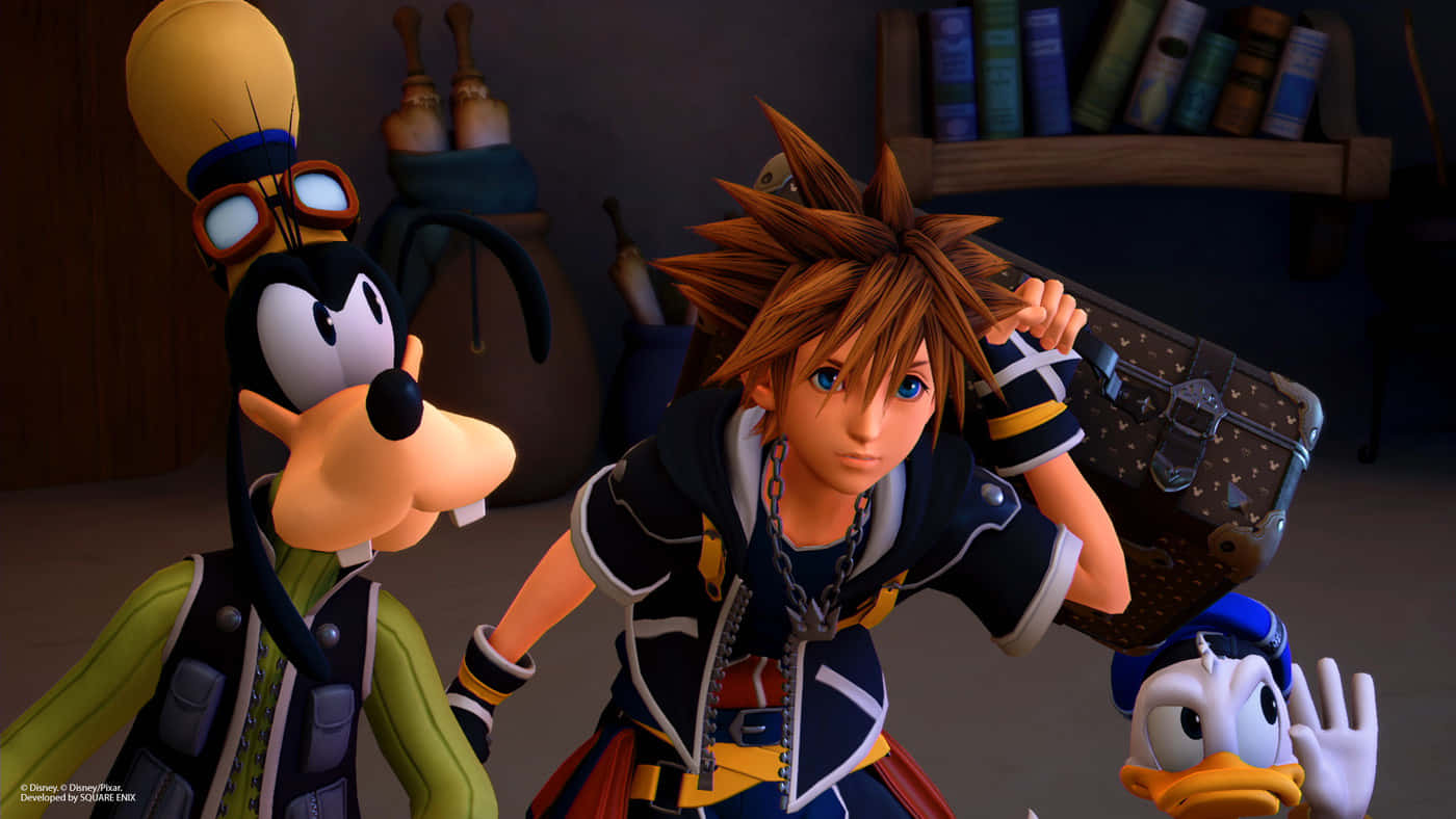 Épicospersonajes De Kingdom Hearts Reunidos Juntos Fondo de pantalla