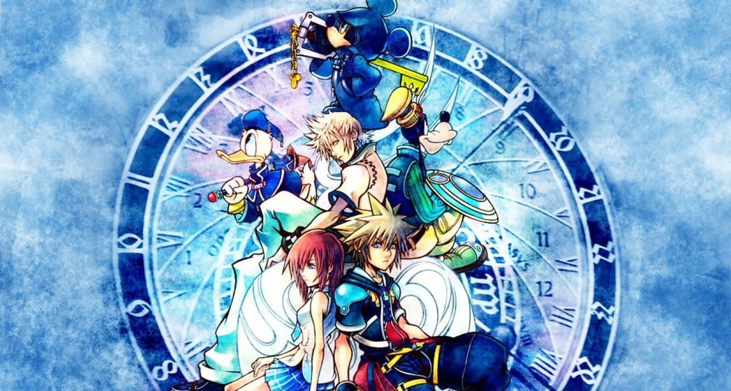 Epic Kingdom Hearts Characters Gathering Wallpaper