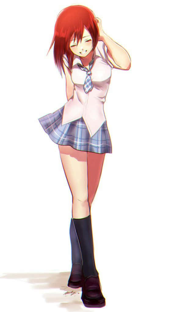 Kairi from Kingdom Hearts posing with keyblade Wallpaper