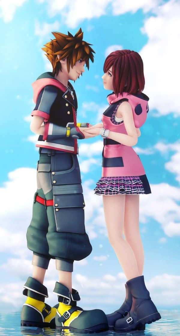 Kairi from Kingdom Hearts standing confidently Wallpaper