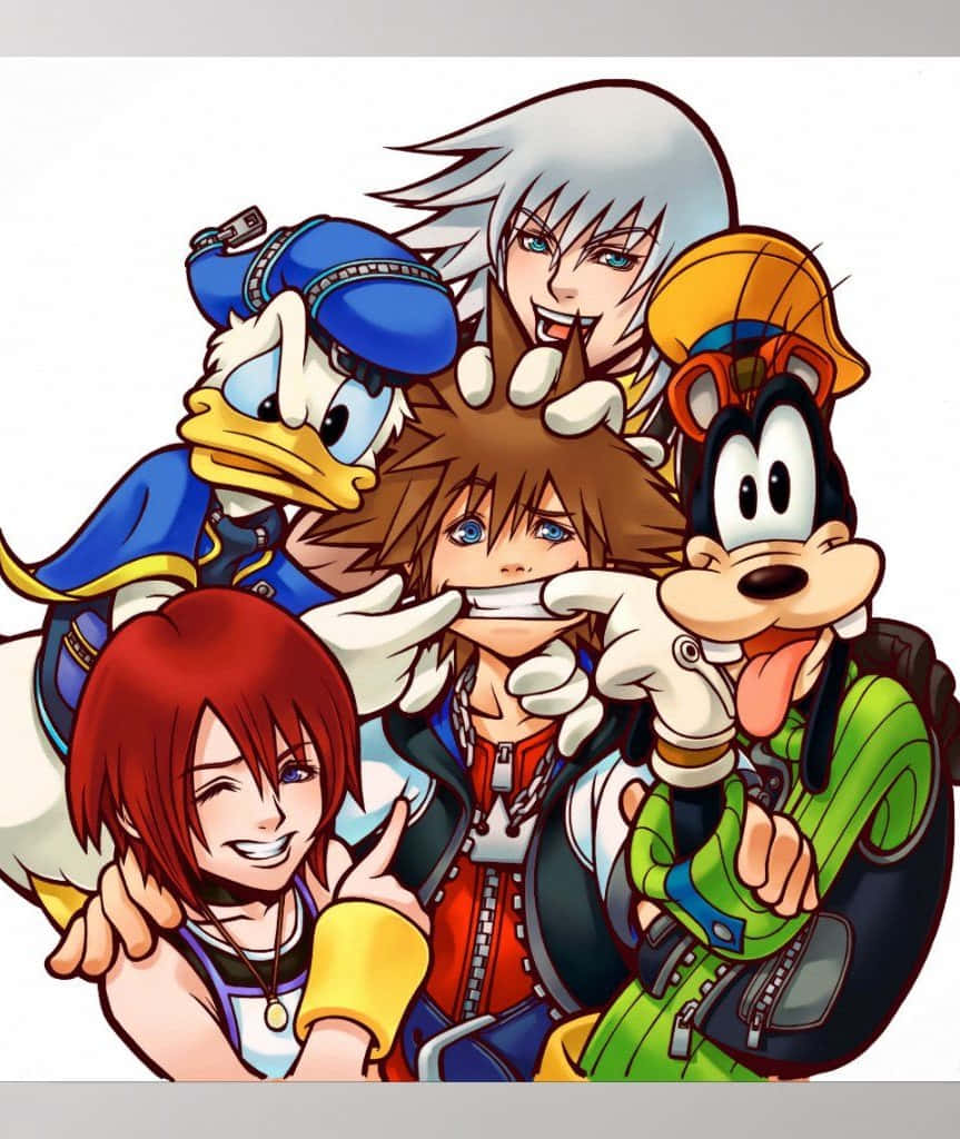 Kairide Kingdom Hearts Con Una Expresión Decidida En Su Rostro. Fondo de pantalla