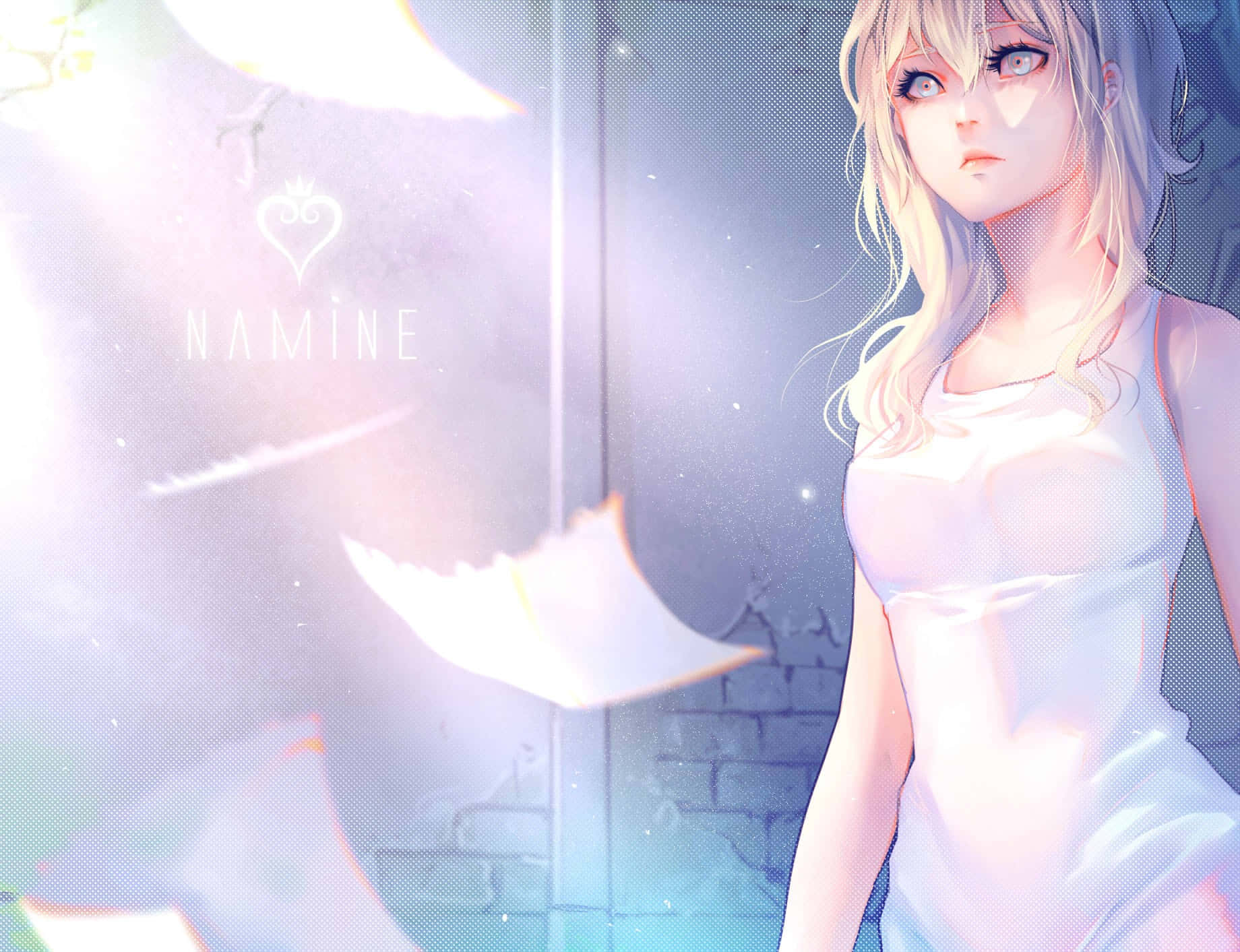 Namine, the Memory Artist, from Kingdom Hearts Union Cross Wallpaper