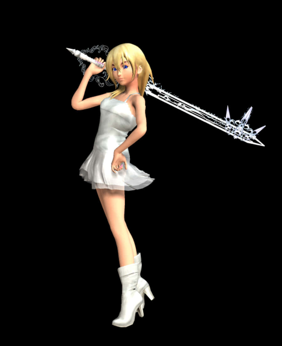 Namine from Kingdom Hearts contemplating Wallpaper
