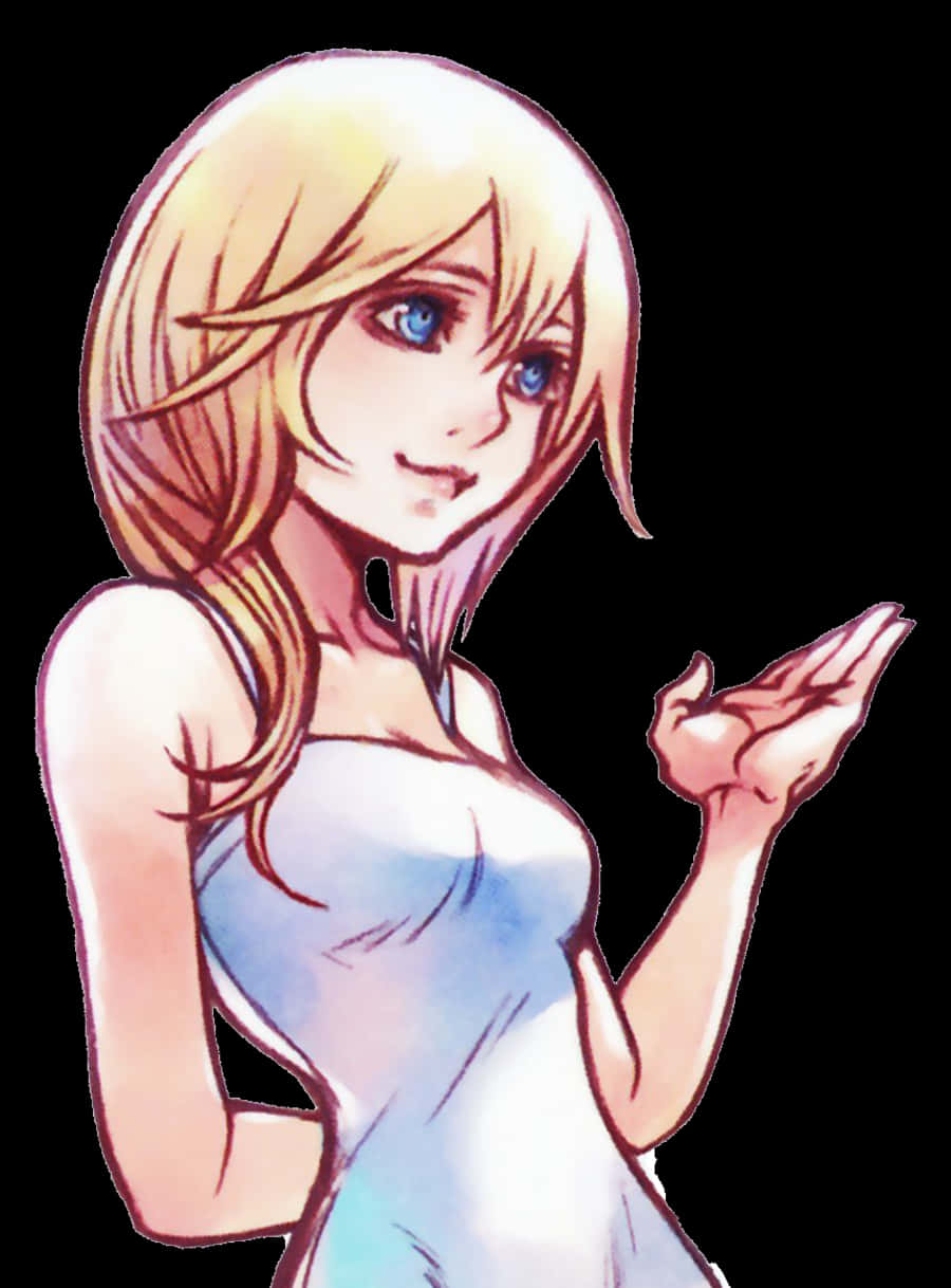 Namine in a Pensive Moment from Kingdom Hearts Wallpaper