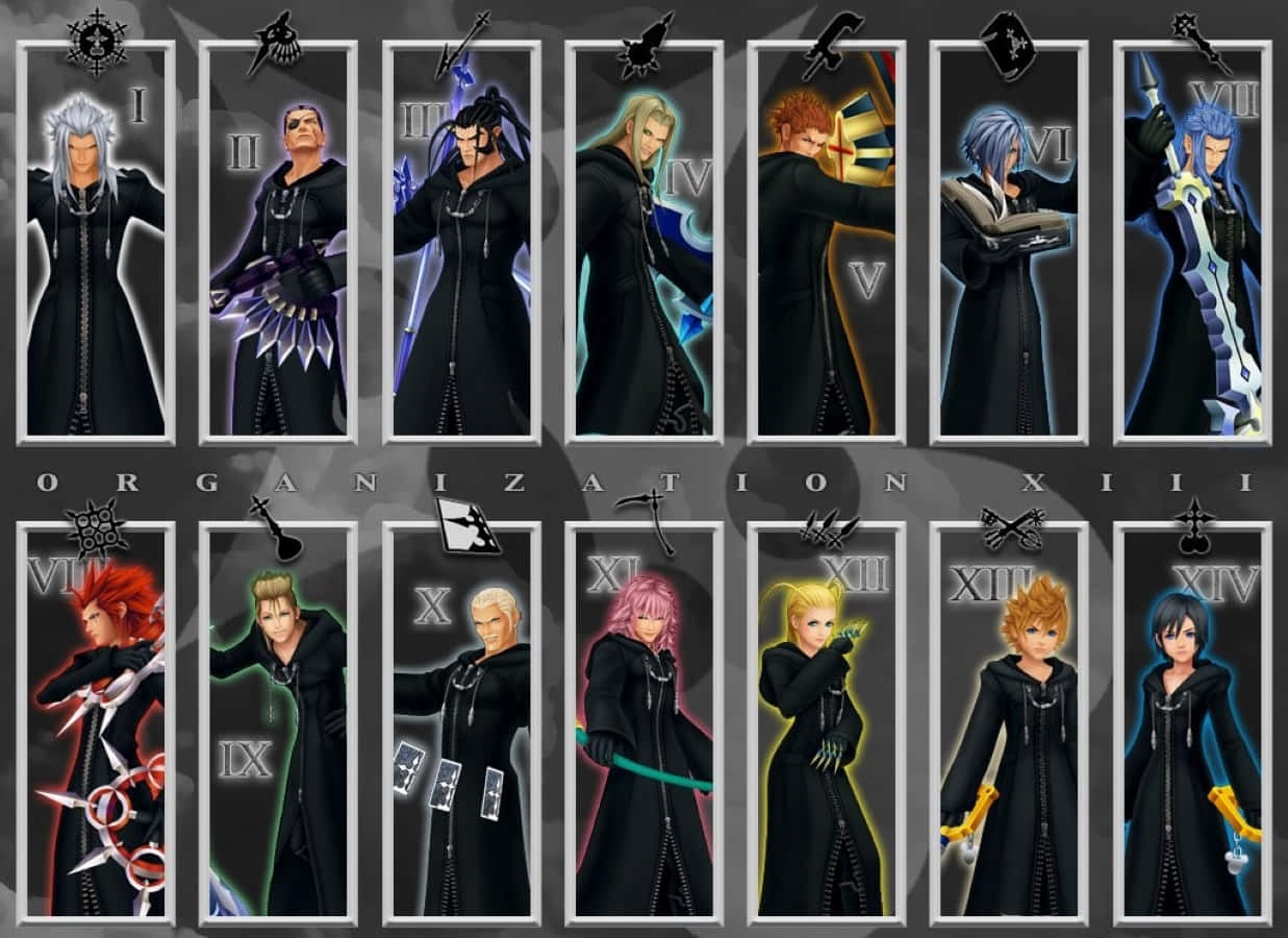 Organization XIII Members From the Kingdom Hearts Series Wallpaper